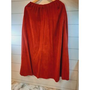 Vintage Char Santa Fe Leather Skirt Deep Red with Pockets